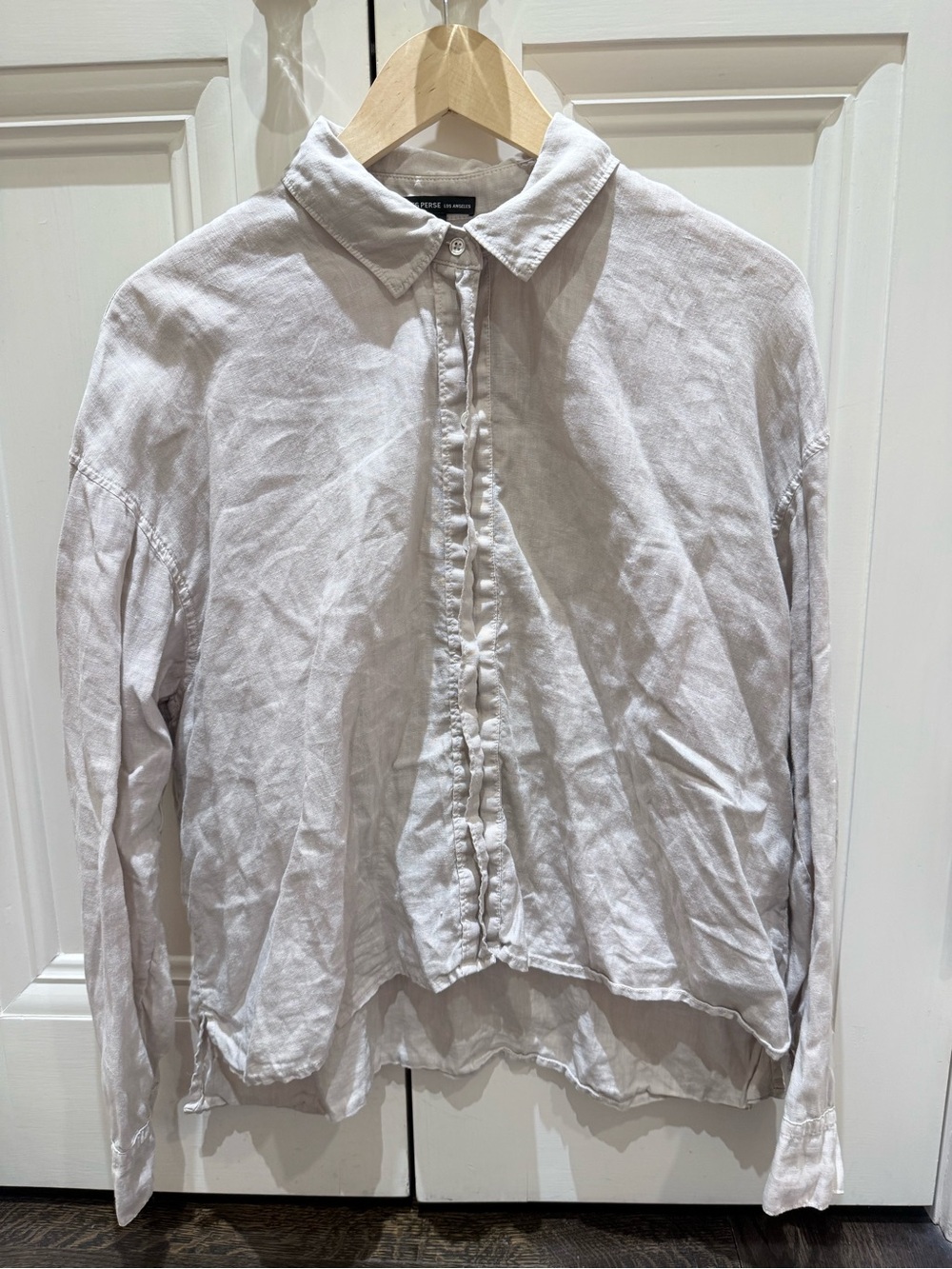 James Perse Linen Button-Down pigment size 1